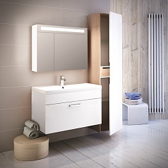 Iddis Мебель для ванной New Mirro 80 подвесная белая – фотография-2
